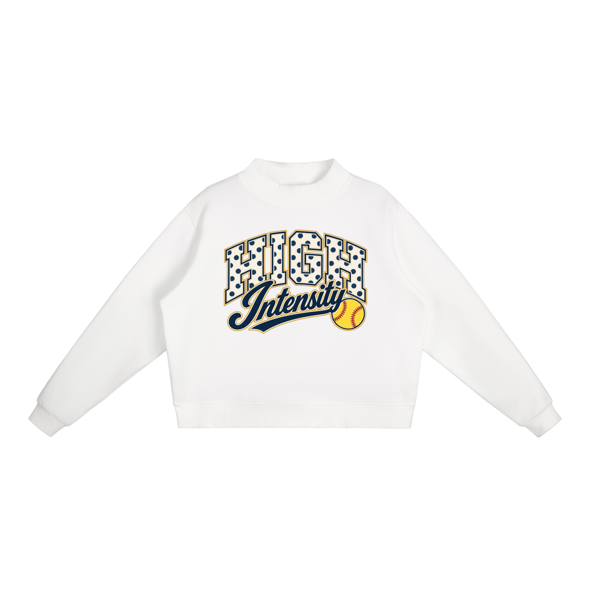 HI Polka Softball Mockneck