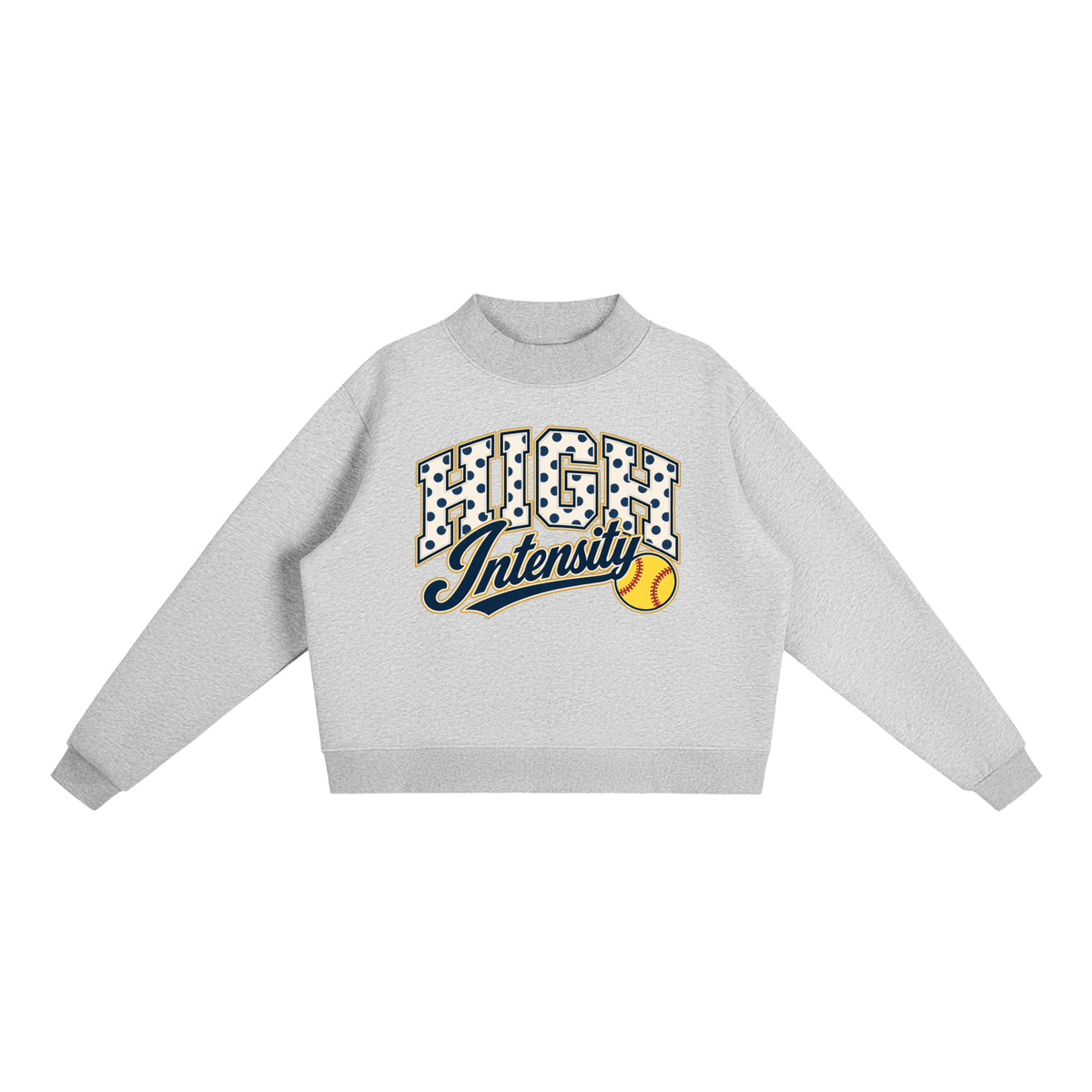 HI Polka Softball Mockneck