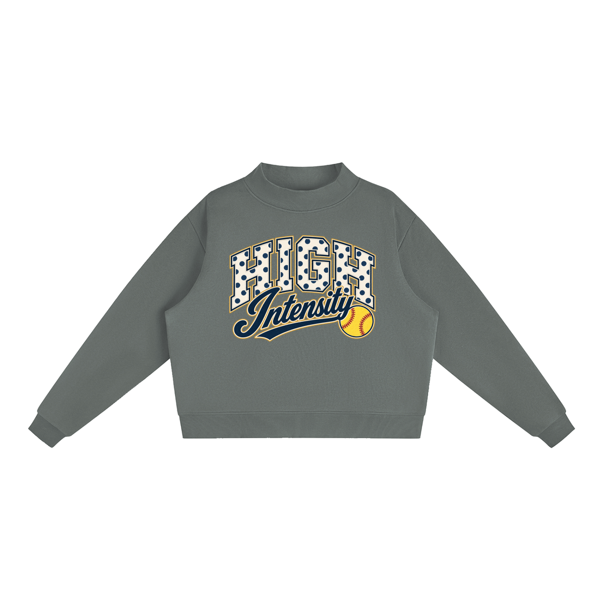 HI Polka Softball Mockneck
