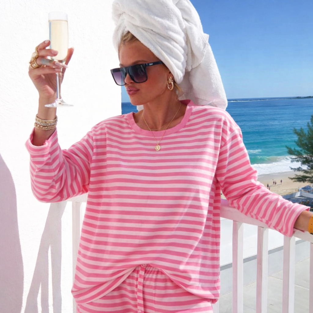 Pink Palms Lounge Set