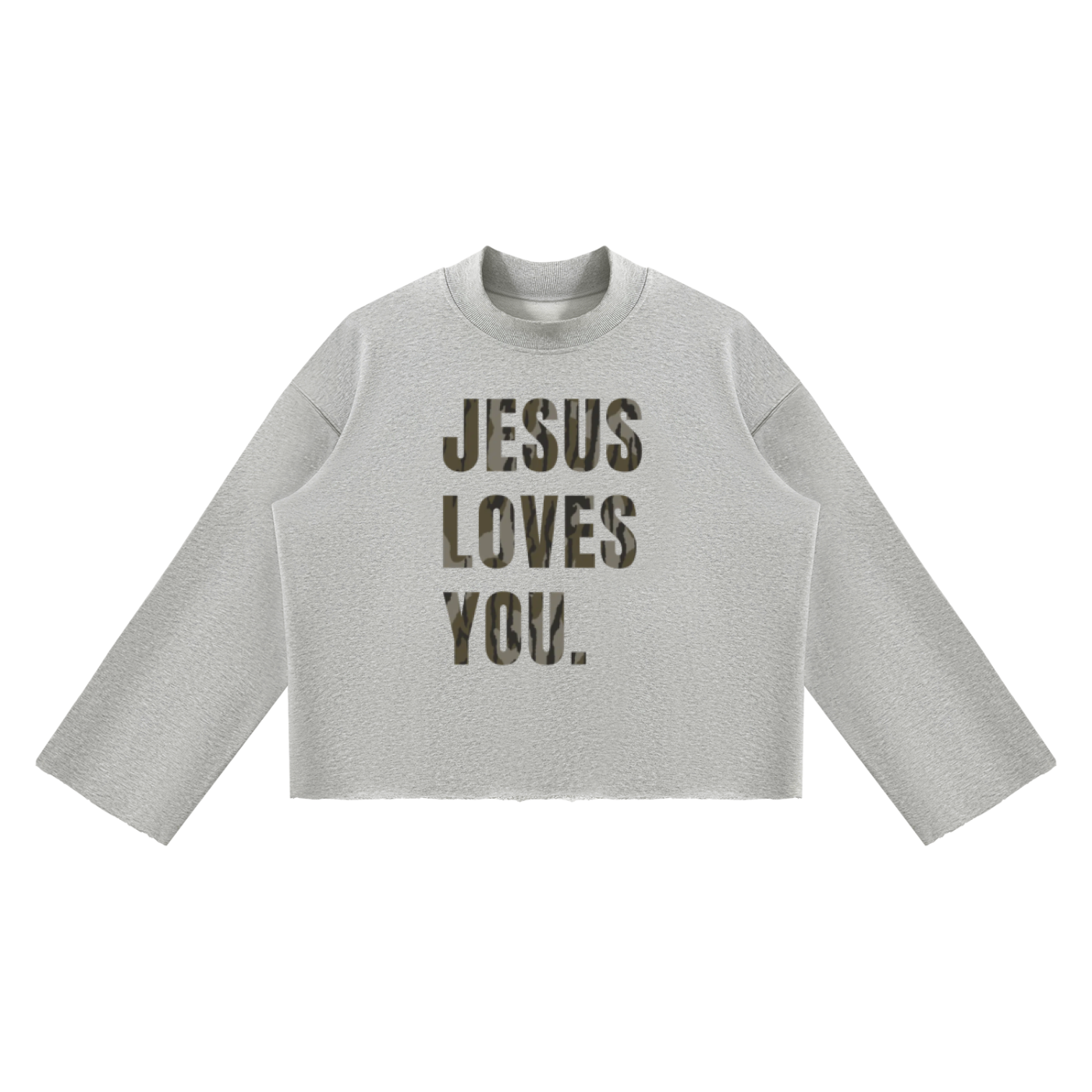 Jesus Loves You Mock Boxy Sweatshirt