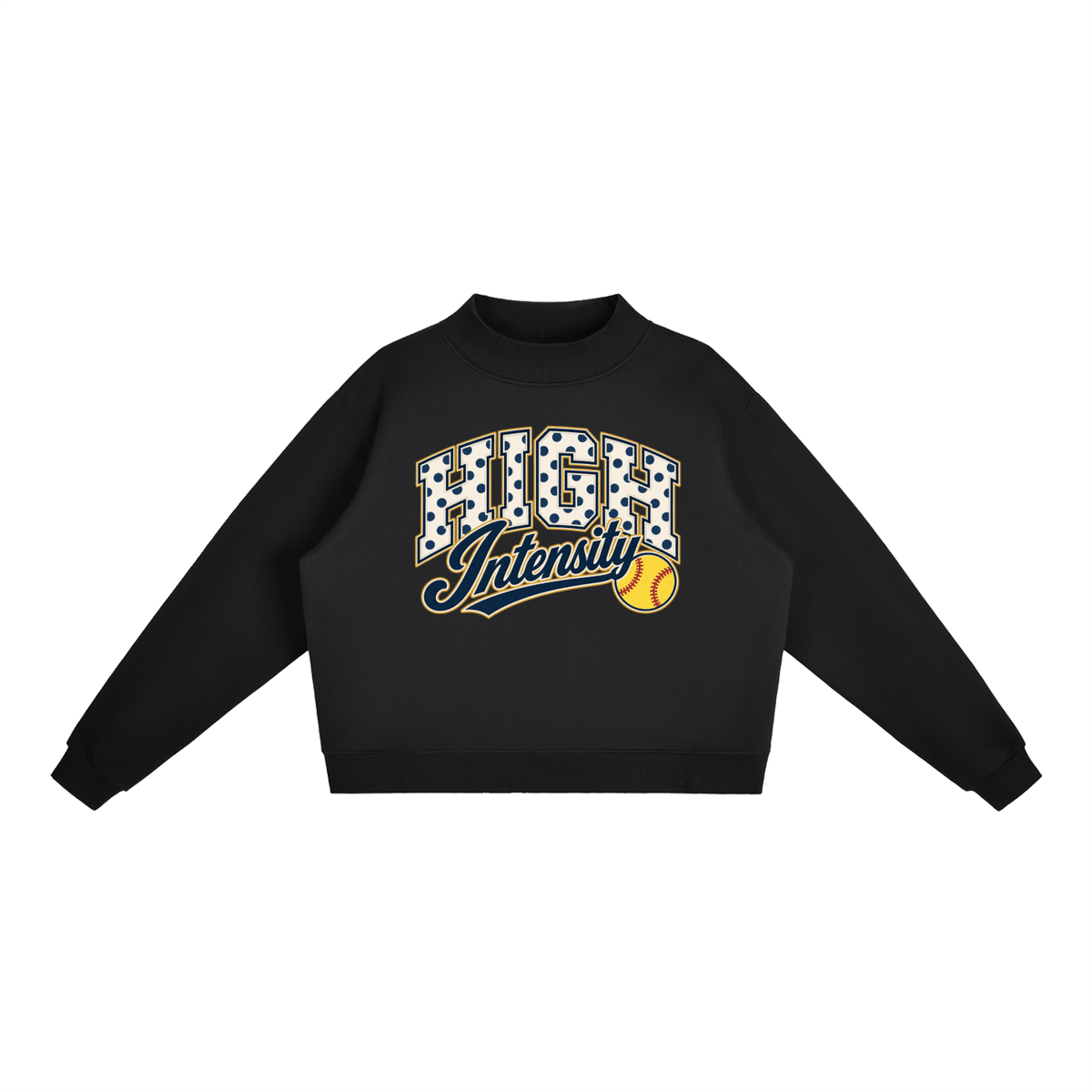 HI Polka Softball Mockneck