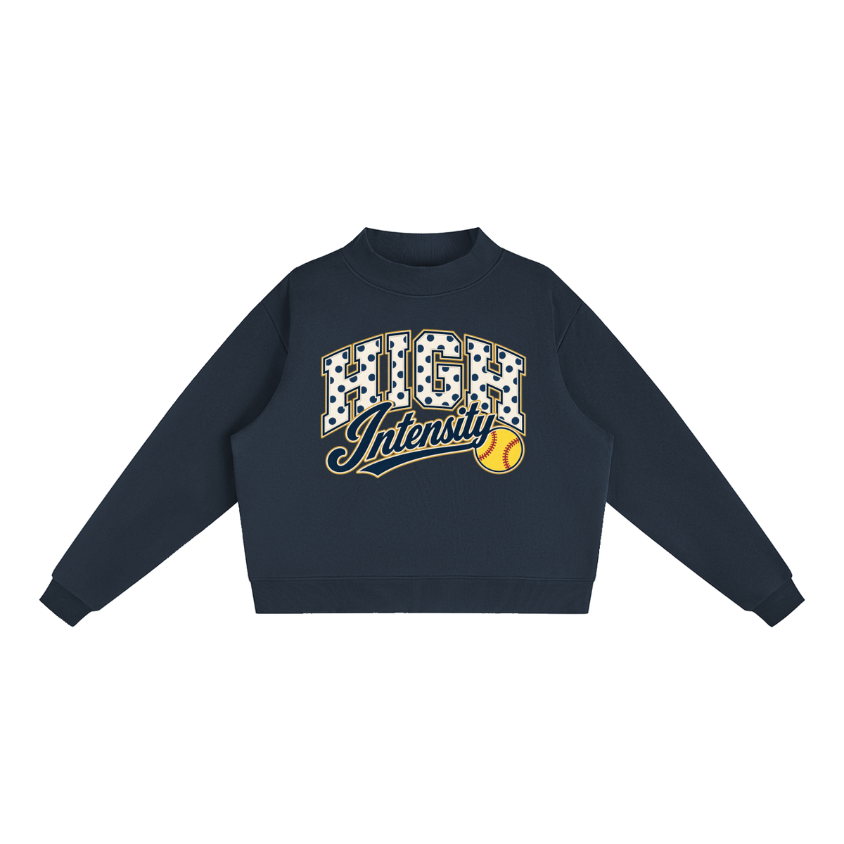 HI Polka Softball Mockneck
