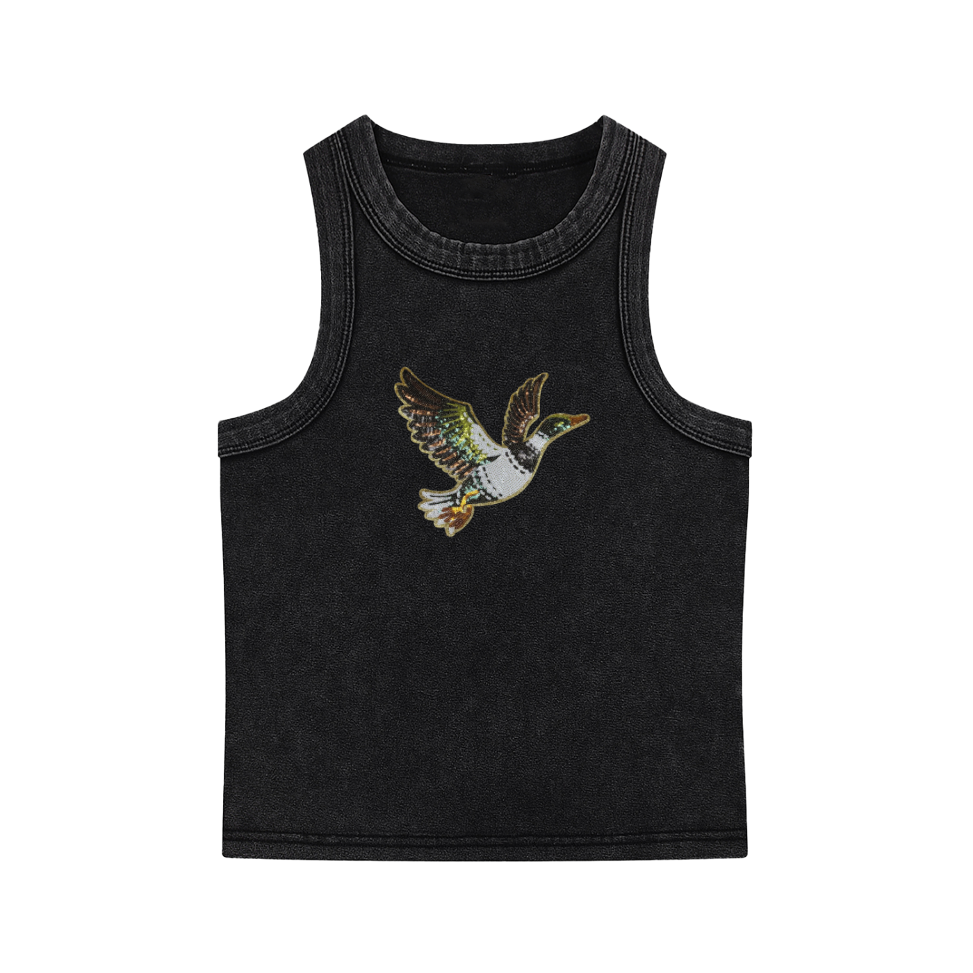 Faux Rhinestone Mallard Tank