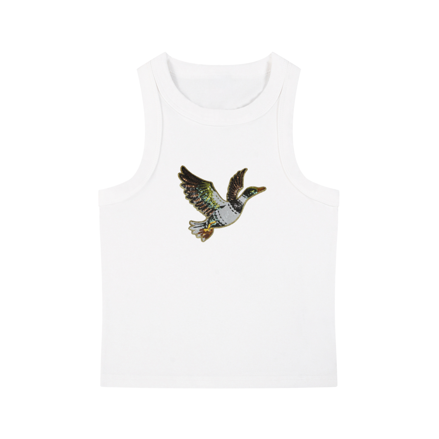 Faux Rhinestone Mallard Tank
