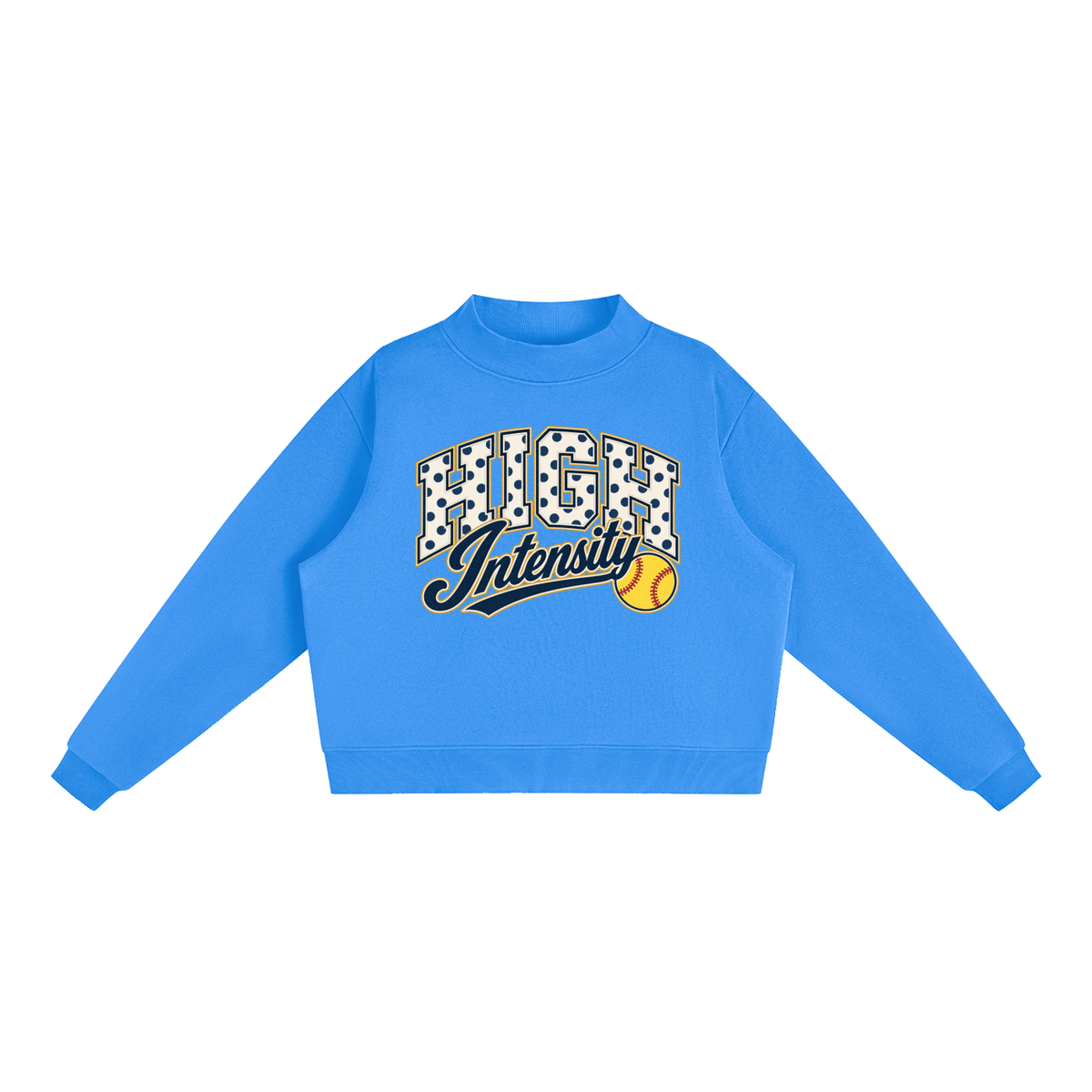 HI Polka Softball Mockneck