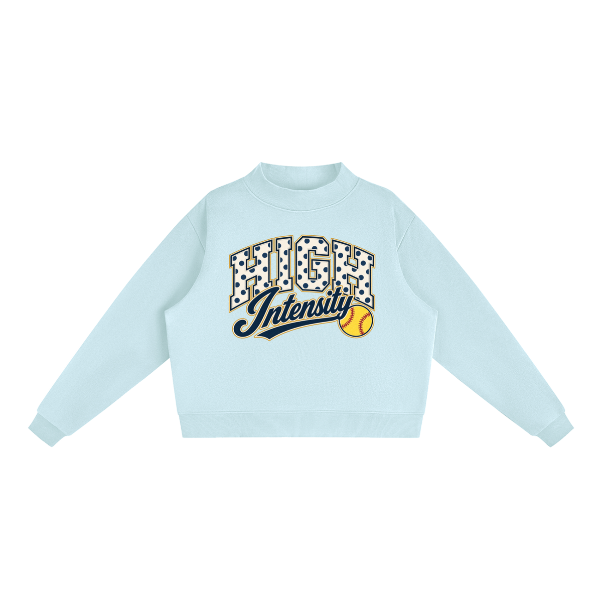 HI Polka Softball Mockneck