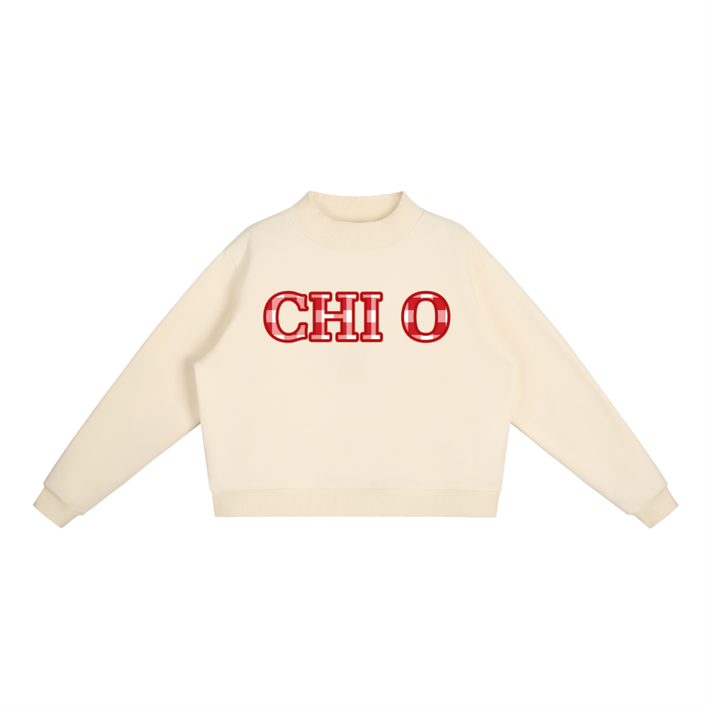 Essential Fleece Mock-Neck Crew Sweatshirt