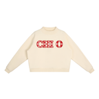 Essential Fleece Mock-Neck Crew Sweatshirt