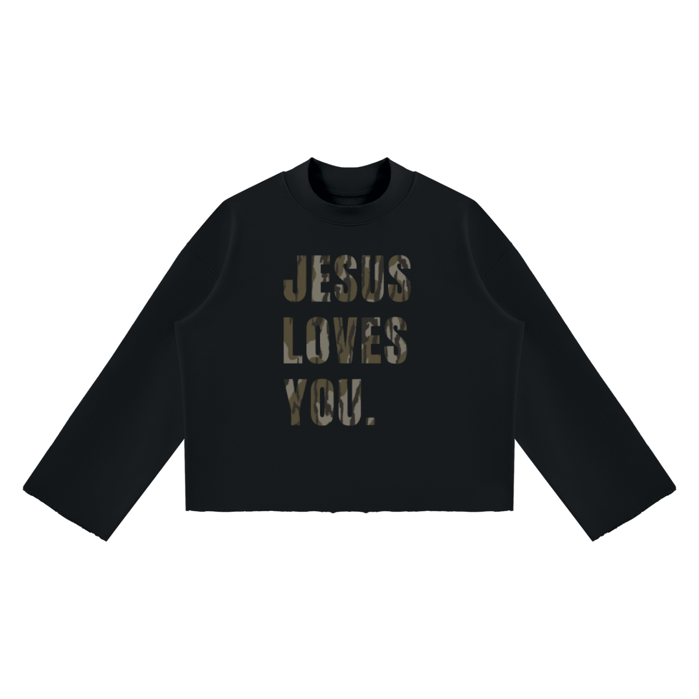 Jesus Loves You Mock Boxy Sweatshirt