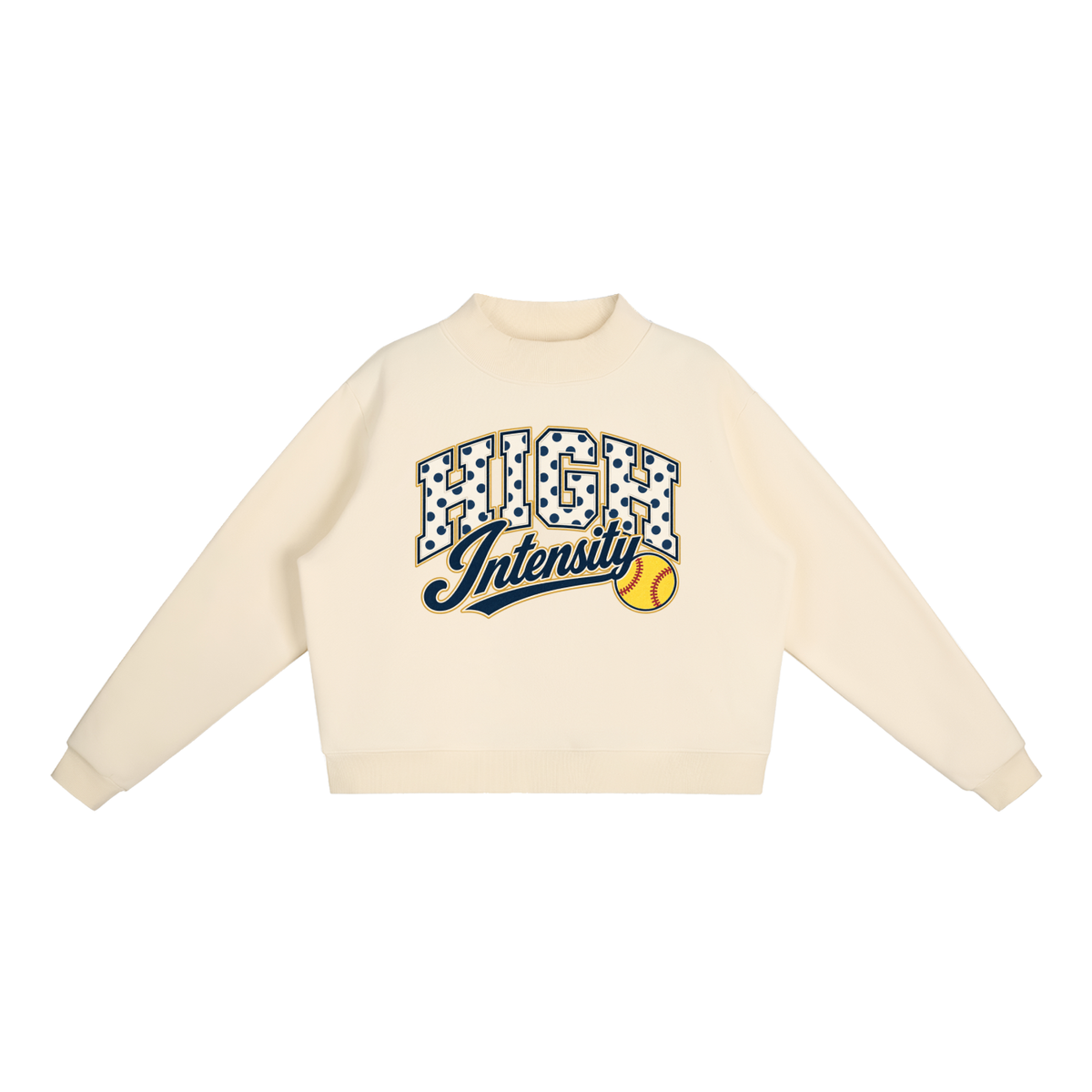 HI Polka Softball Mockneck