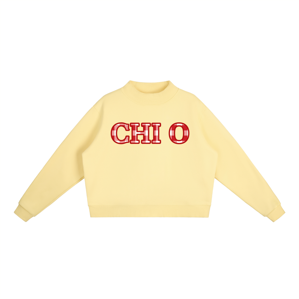 Essential Fleece Mock-Neck Crew Sweatshirt